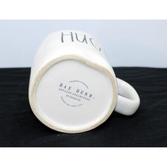 Rae Dunn Hugs Kisses Mug Red Interior Artisan Collection Magenta White Ceramic - Picture 6 of 6